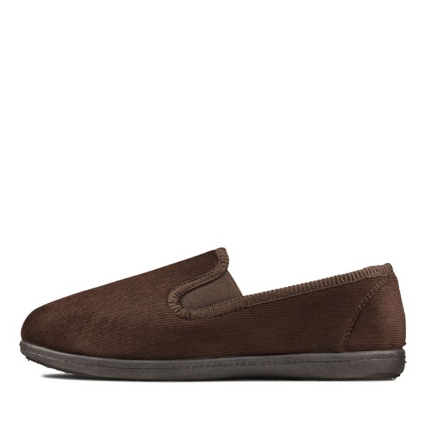 Clarks Mens King Twin Slippers Brown | CA-2139784